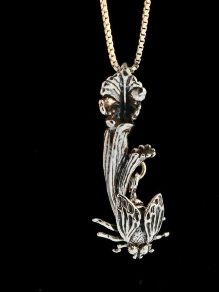 Carnivorous Pitcher Plant Pendant - Silver picture