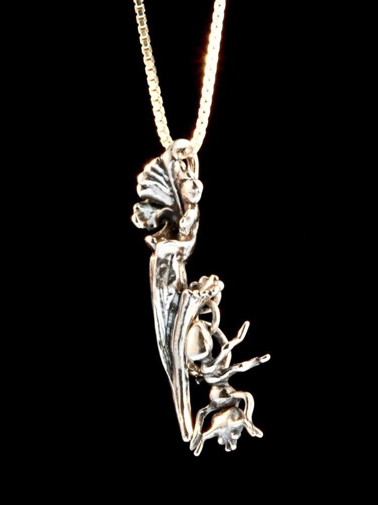 Carnivorous Pitcher Plant Pendant - Silver picture
