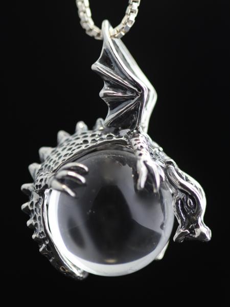 Dragon Orb Pendant - Silver picture