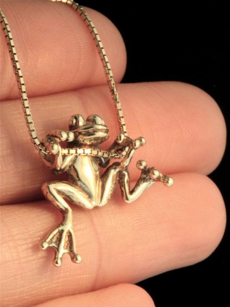 Gold Tree Frog Pendant - 14k Gold picture
