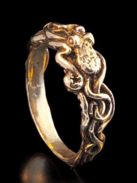 14k Gold Tentacle Twist Ring picture