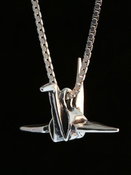 Peace Crane Charm - Silver