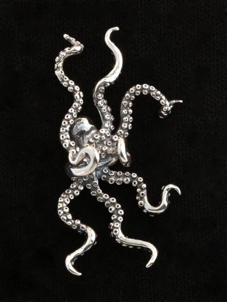 Octopus Ear Cuff - Silver picture