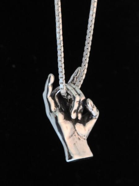 Rock On Hand Charm - Silver picture