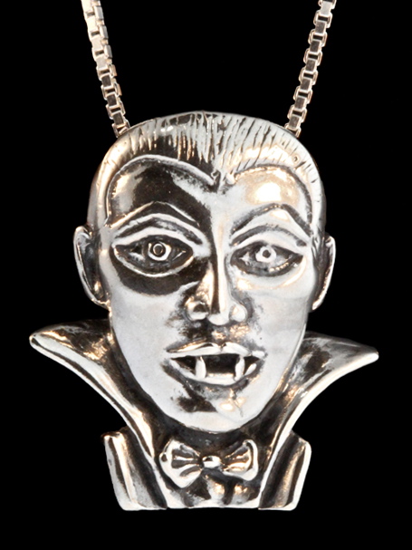 Dracula Vampire Pendant - Silver picture