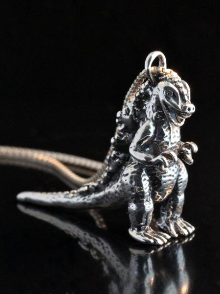 Godzilla Pendant - Silver picture