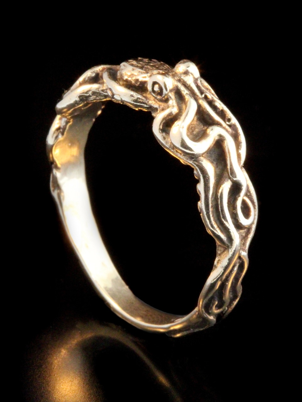 14k Gold Tentacle Twist Ring picture
