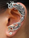 Wave Rider Mermaid Ear Wrap - Silver