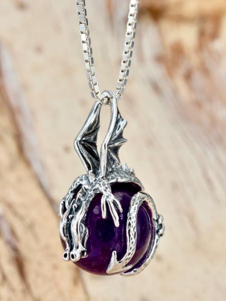 Dragon Orb Pendant - Silver picture