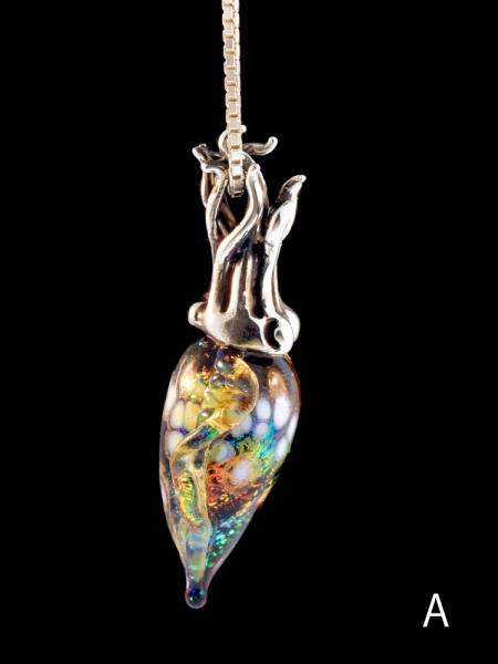 Iridescent Cuttlefish Pendant - Silver picture