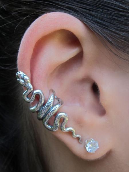 Snake Ear Cuff - Silver picture