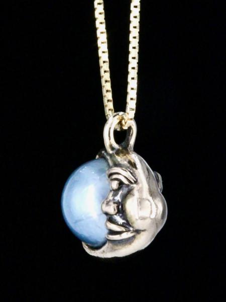 Moon Orb Pendant with South Sea Pearl - 14K gold picture