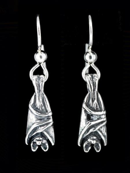 Bat Briolette Earrings - Silver picture