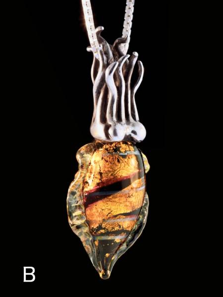 Iridescent Cuttlefish Pendant - Silver picture