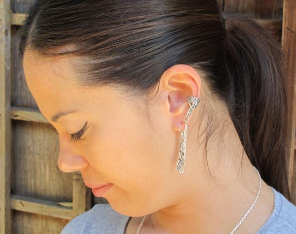 Arabesque Bajoran Ear Cuff - Silver picture