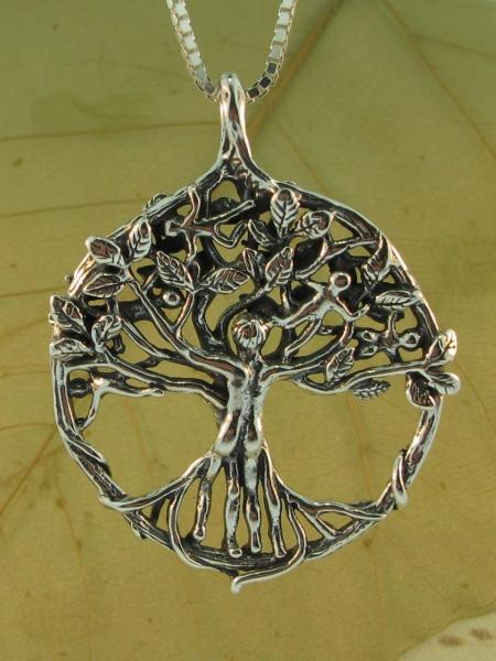 Circle of Life Tree Pendant - Silver picture