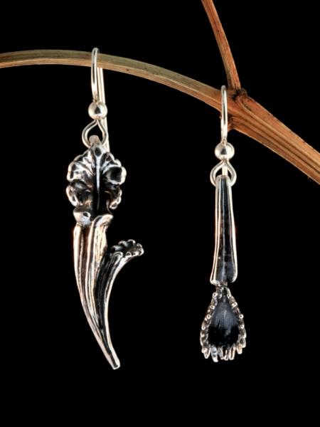 Venus Flytrap and Pitcher Plant Earrings - Silver