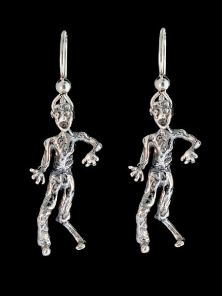 Zombie Earrings - Silver picture