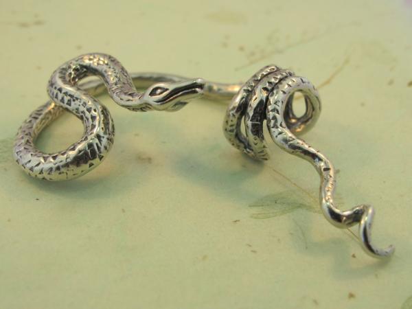 Python Snake Ear Wrap - Silver picture