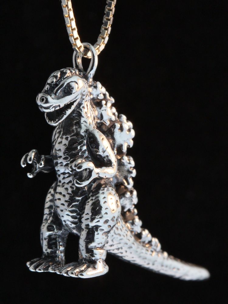 Godzilla Pendant - Silver picture