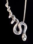 Python Snake Pendant - Silver