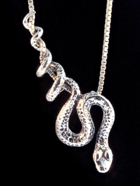 Python Snake Pendant - Silver picture