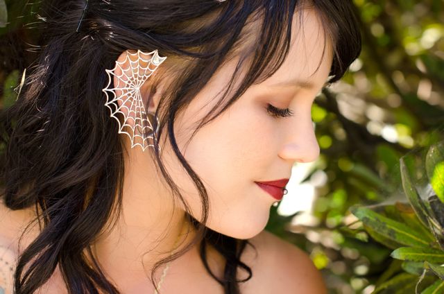 Spider Web Ear Wrap - Silver picture