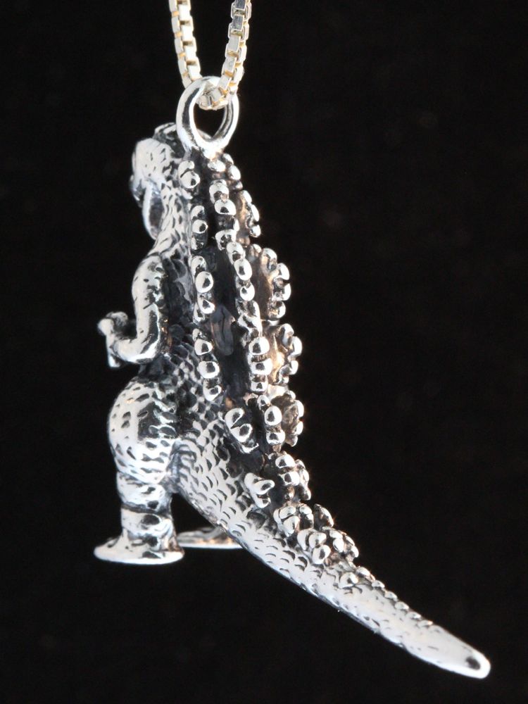Godzilla Pendant - Silver picture
