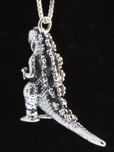 Godzilla Pendant - Silver picture