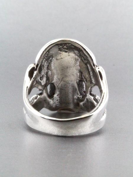 Large Skull and Crossbones Ring - Silver picture