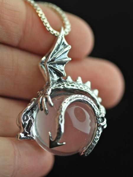 Dragon Orb Pendant - Silver picture