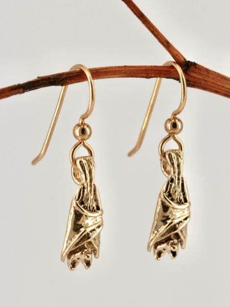 Bat Briolette Earrings - 14K gold