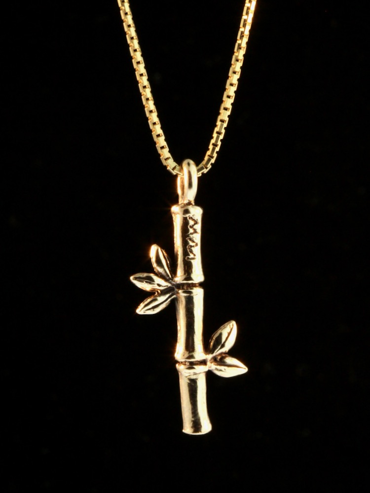Bamboo Charm - 14k Gold picture