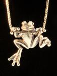 Gold Tree Frog Pendant - 14k Gold