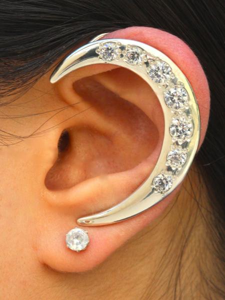 Crescent Ear Wrap - Silver picture