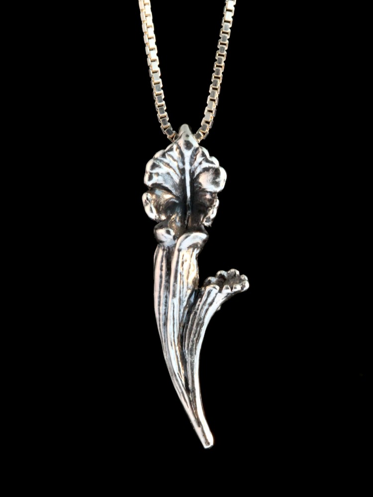 Carnivorous Pitcher Plant Pendant - Silver picture