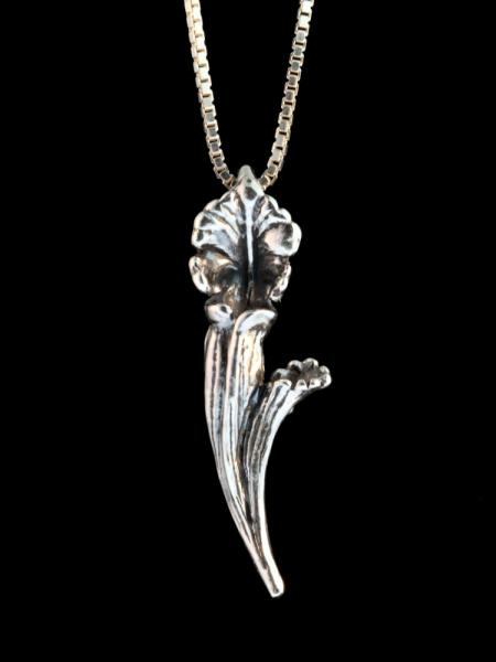 Carnivorous Pitcher Plant Pendant - Silver picture