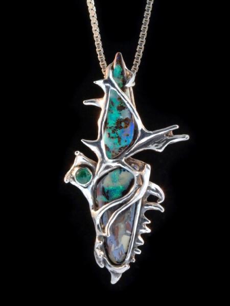 Abyss Opal Pendant - Silver