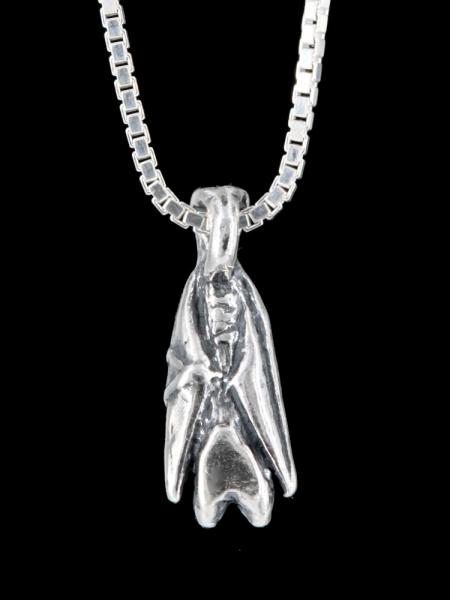 Bat Briolette  Charm - Silver picture