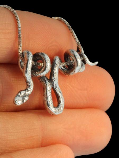 Vine Snake Pendant - Silver picture