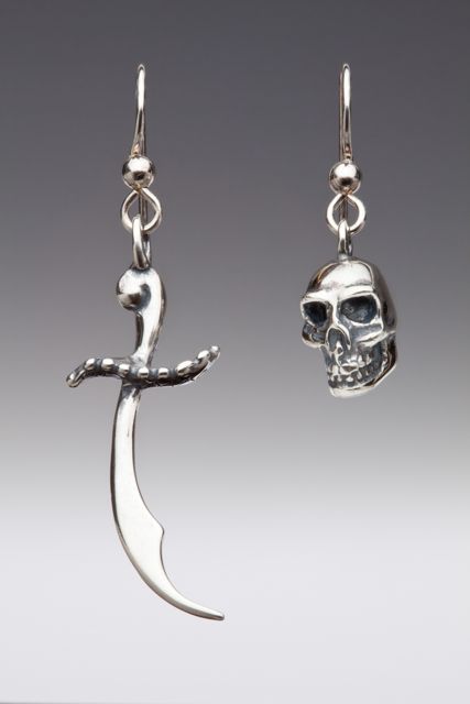Skull and Scimitar Earrings