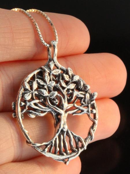 Circle of Life Tree Pendant - Silver picture