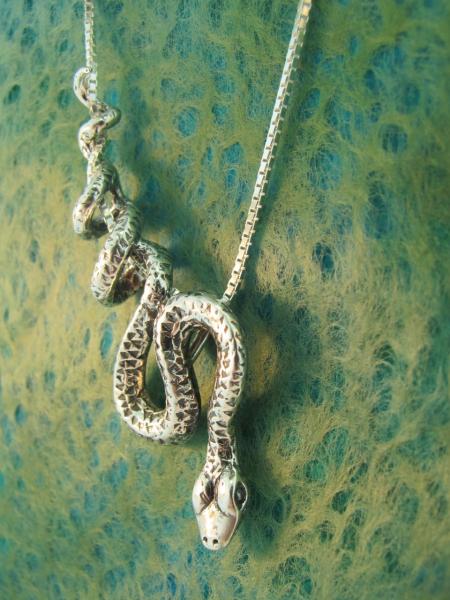 Python Snake Pendant - Silver picture