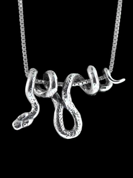 Vine Snake Pendant - Silver picture