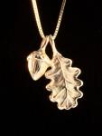 Gold Oak Leaf and Acorn Charms - 14k Gold