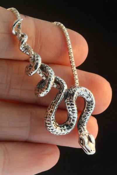 Python Snake Pendant - Silver picture