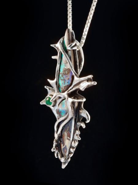 Abyss Opal Pendant - Silver picture