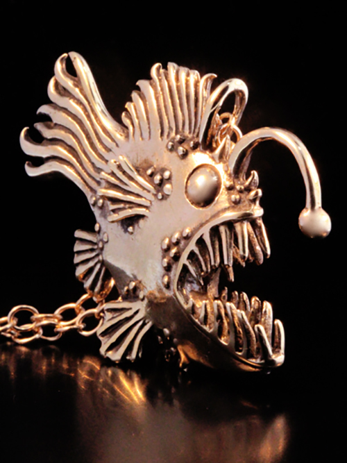 Large Angler Fish Pendant - Bronze picture