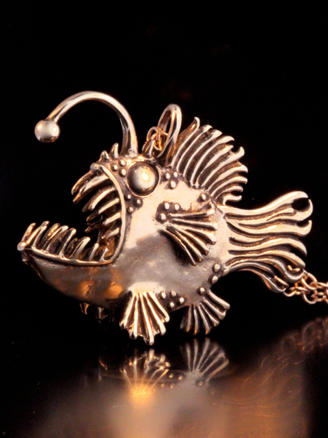 Large Angler Fish Pendant - Bronze picture