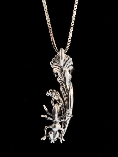 Carnivorous Pitcher Plant Pendant - Silver picture